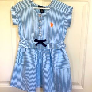 Polo blue stripe lightweight dress, size 4